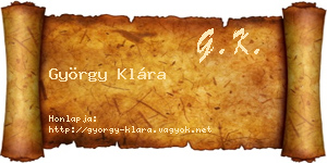 György Klára névjegykártya
