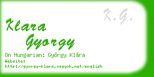 klara gyorgy business card
